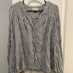 Stripped button down blouse